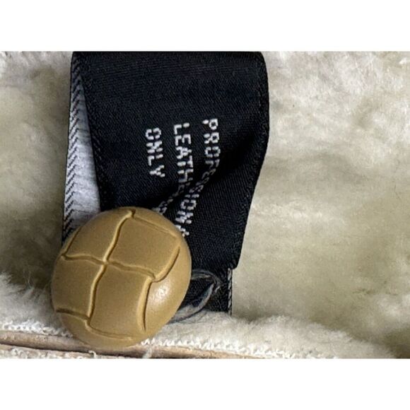 Vintage Y2K  SHEARLING Heavy Leather Penny Lane Sz Med Gorgeous  Boho Retro - Picture 9 of 11